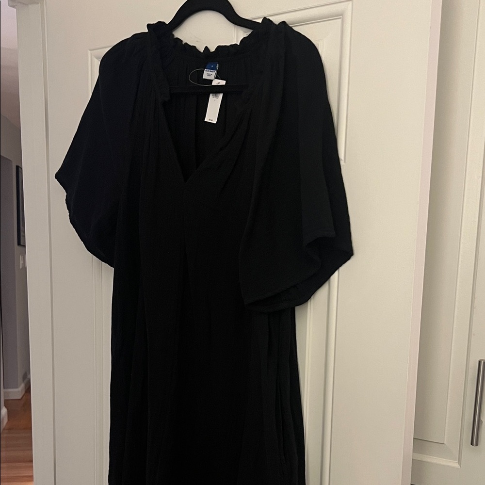 NWT Old Navy Black Women's cotton Dress. Size large